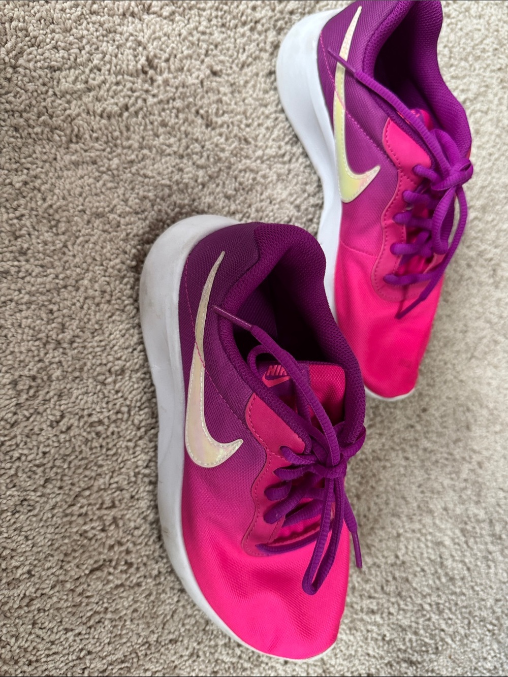 Nike Women's Hot Pink and Purple Lightweight Running Shoes
